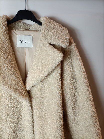 MIOH. Abrigo borrego blanco roto T.s