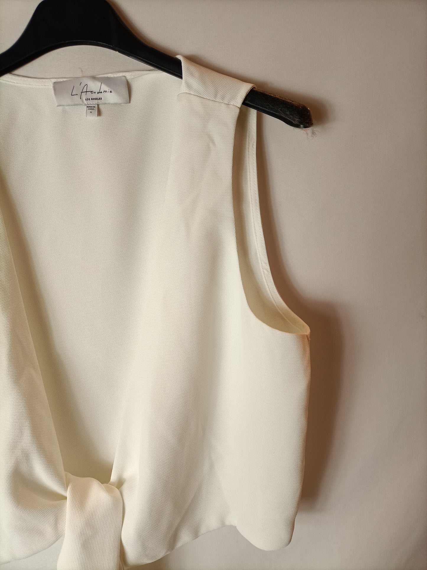 L'ACADEMIE. Top blanco cruzado blanco T.s