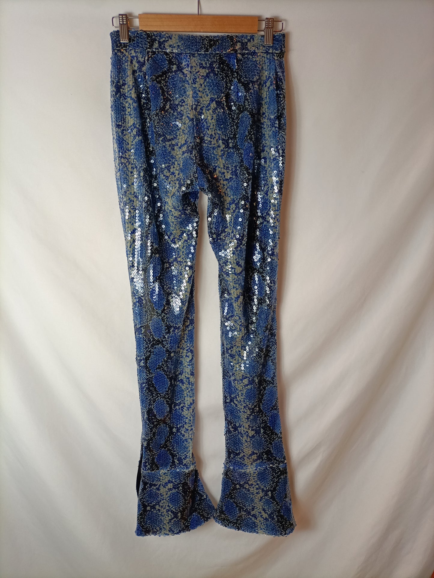 TOP SHOP. Animal print sequin pants. Size 36