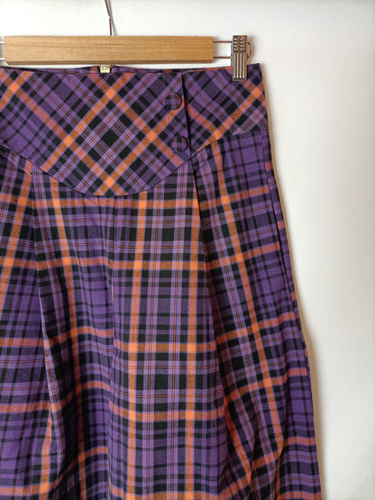 CHERUBINA. Purple plaid pants Ts