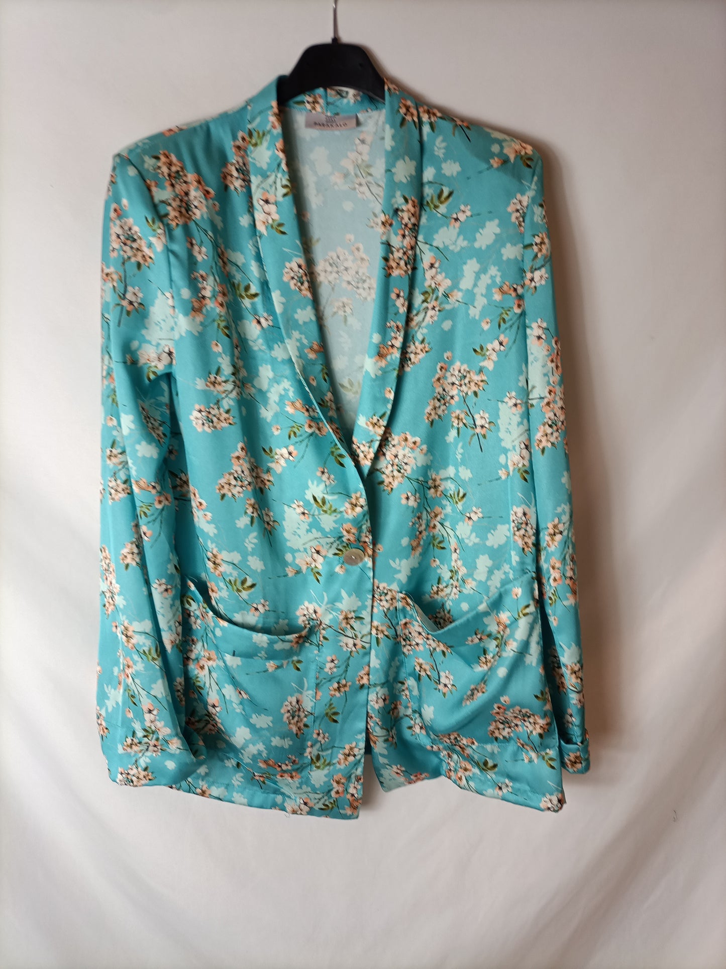 PARAKALO. blazer azul flores T.m