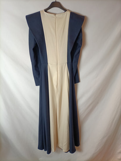 IQ COLLECTION. Vestido bicolor largo T.xs