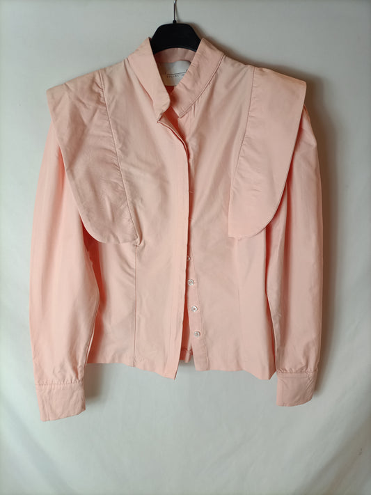 IQ COLLECTION. Pink ruffled blouse Tm