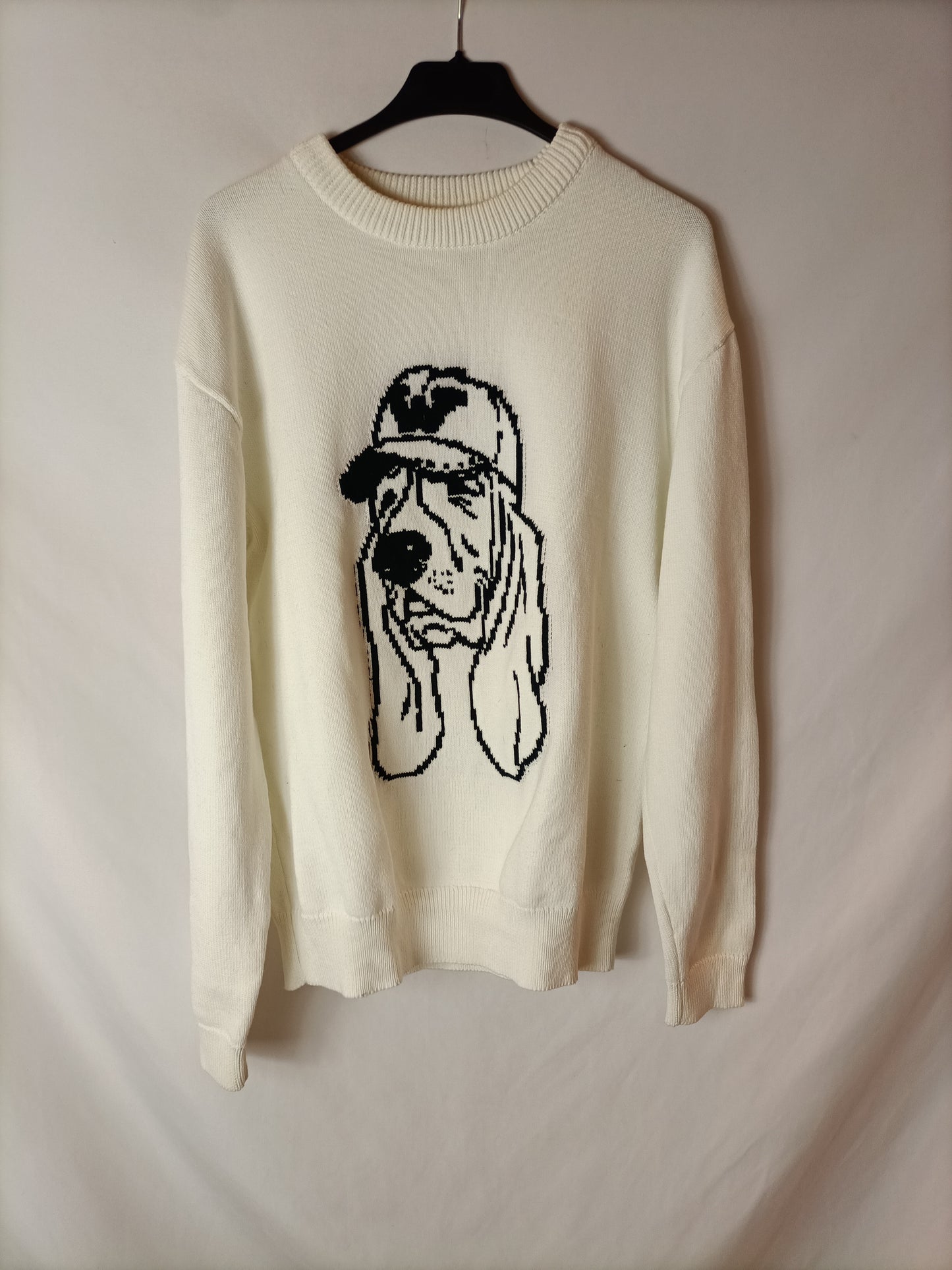 ZARA. Jersey blanco dibujo . T M