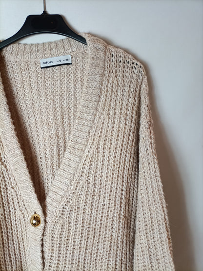 LEFTIES. Cardigan oversized botones dorados. T S