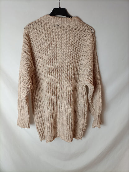 LEFTIES. Cardigan oversized botones dorados. T S