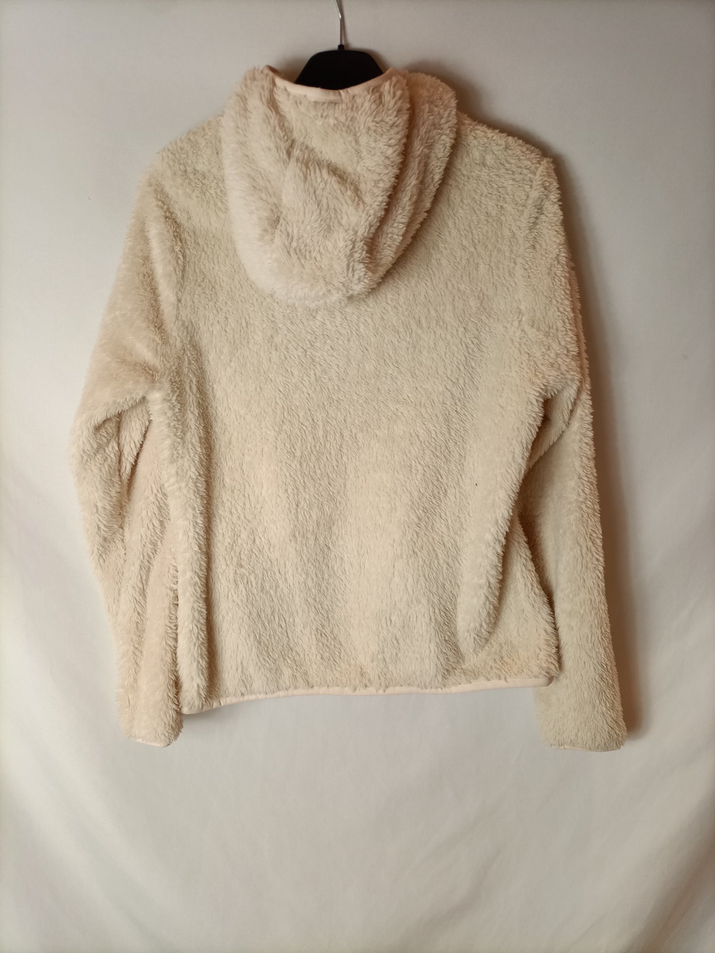 LEFTIES. Beige fur jacket with hood. TM