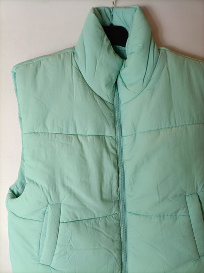 MANGO. Chaleco acolchado  verde agua. T XS/S