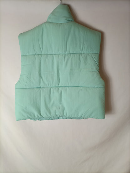 MANGO. Chaleco acolchado  verde agua. T XS/S
