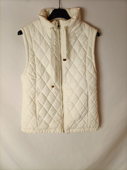 SFERA. Chaleco acolchado beige. T S