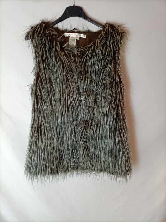 MAX STUDIO. Grey fur vest Tm