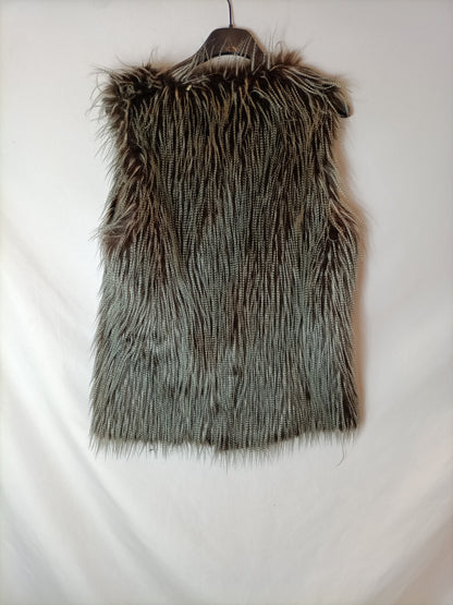 MAX STUDIO. Chaleco gris de pelo T.m