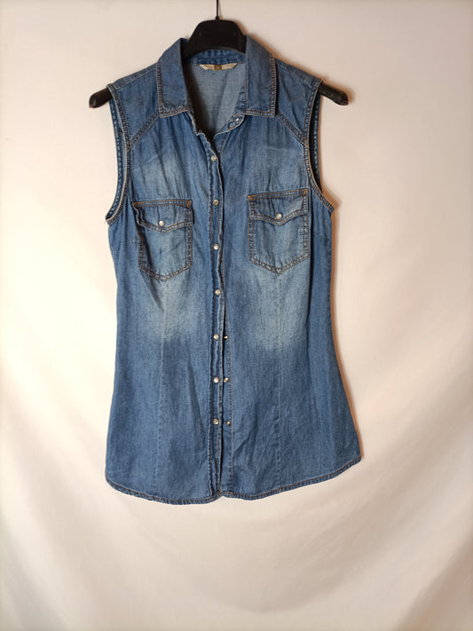 OTRAS. Camisa denim sin mangas T.s