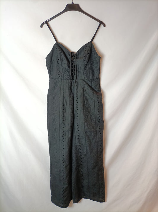 BSB. Black die-cut jumpsuit Ts