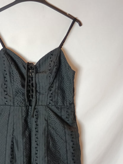 BSB. Black die-cut jumpsuit Ts