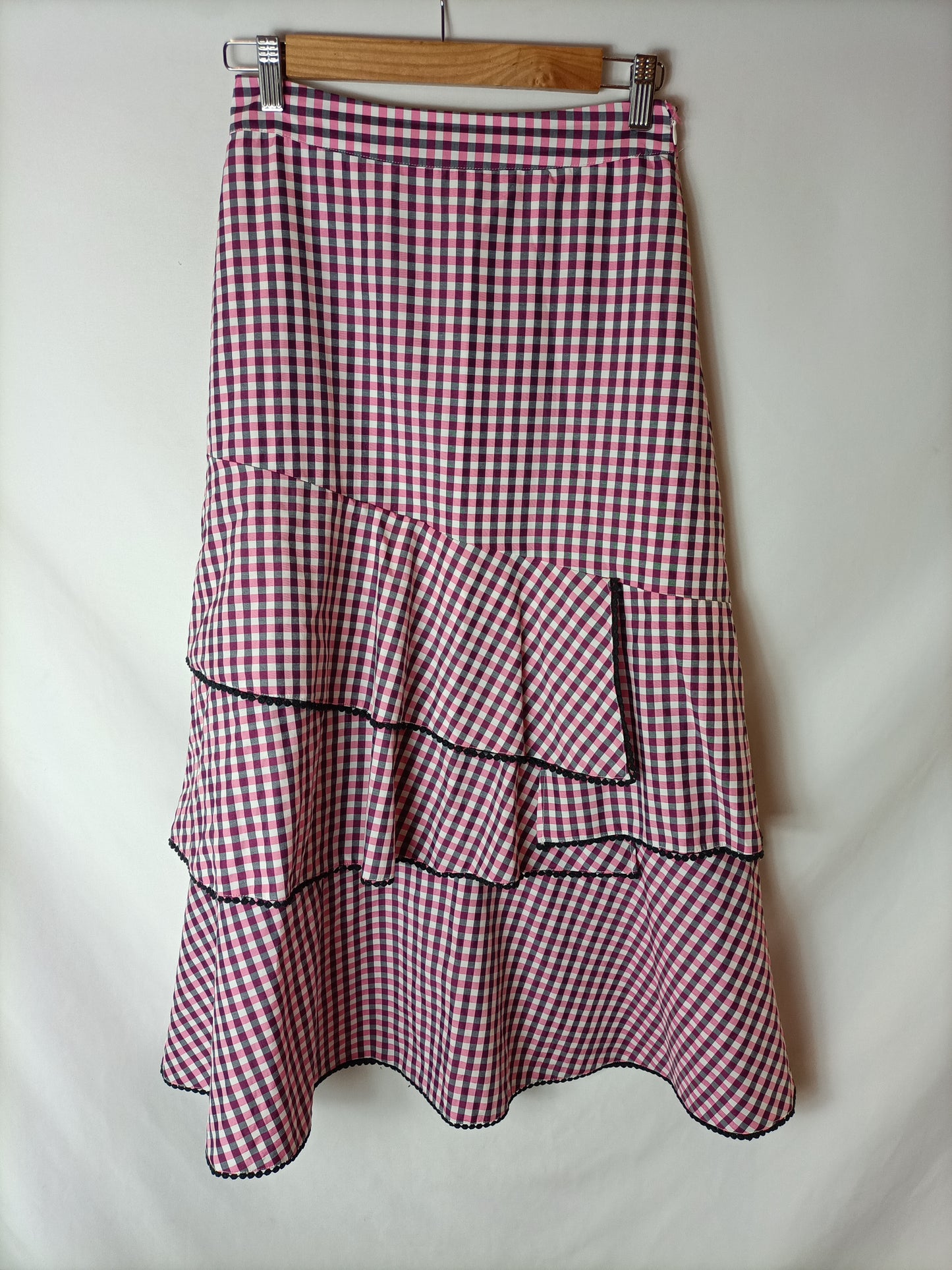 SILVIAN HEACH. T.xs plaid midi skirt