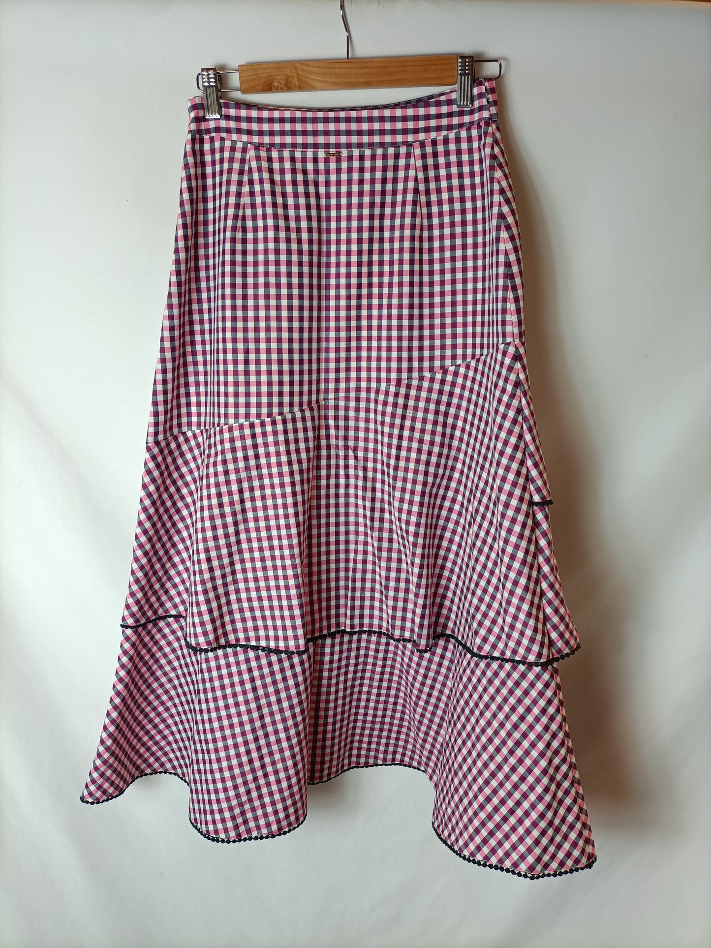 SILVIAN HEACH. T.xs plaid midi skirt