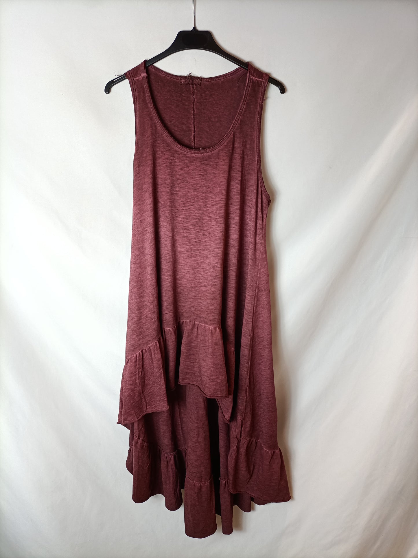 OTHERS. Asymmetrical burgundy dress Tu(s/m)