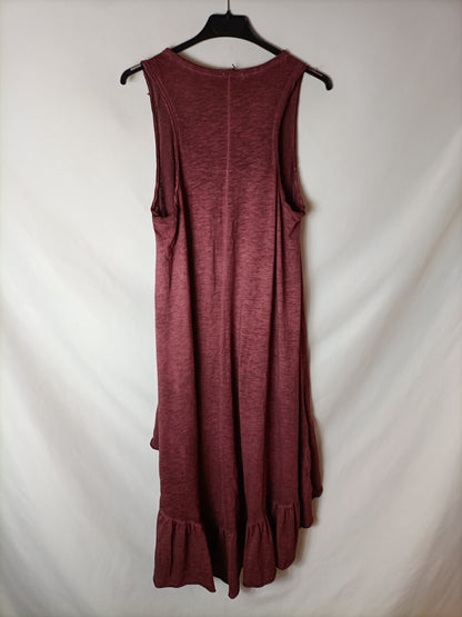 OTHERS. Asymmetrical burgundy dress Tu(s/m)