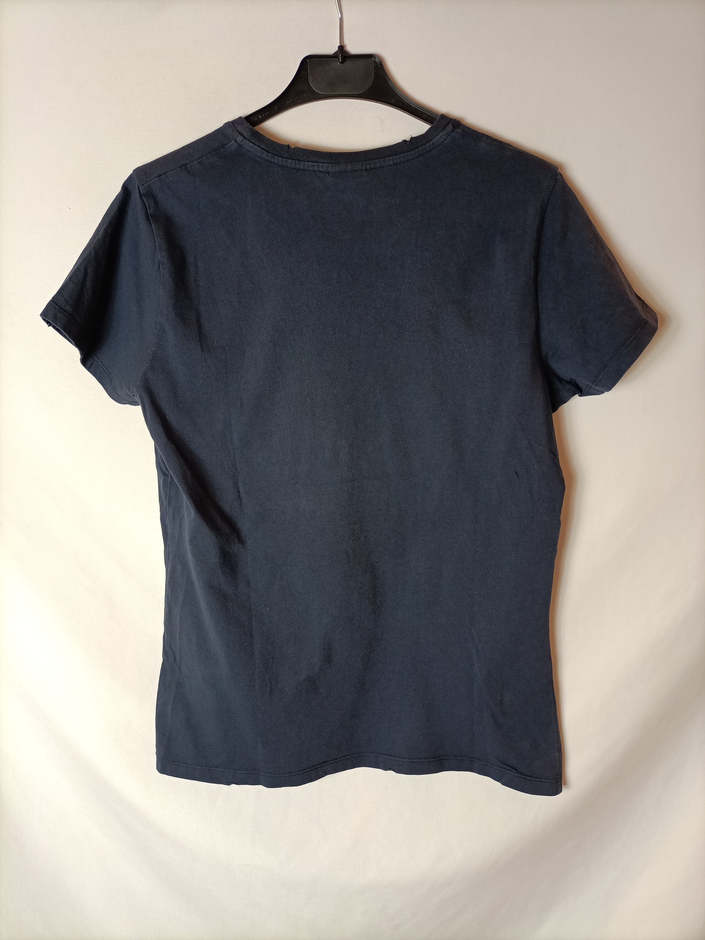 PINKO. Blue T-shirt with drawing Ts