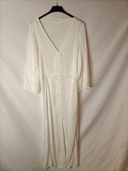 OYSHO. White button-down dress Tm