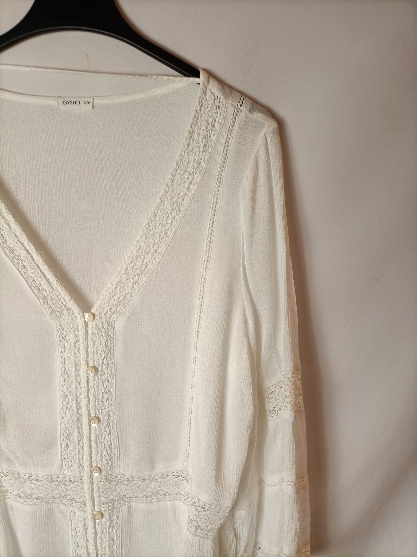 OYSHO. White button-down dress Tm