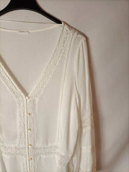 OYSHO. White button-down dress Tm