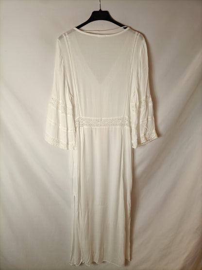 OYSHO. White button-down dress Tm
