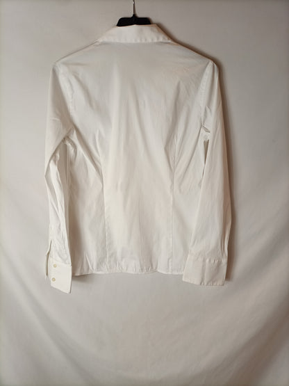 MASSIMO DUTTI. Camisa blanca básica T.38