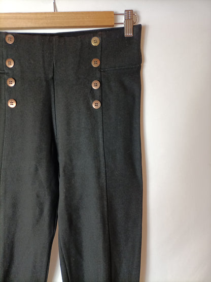 ZARA. Leggins negros botones T.m(tara)