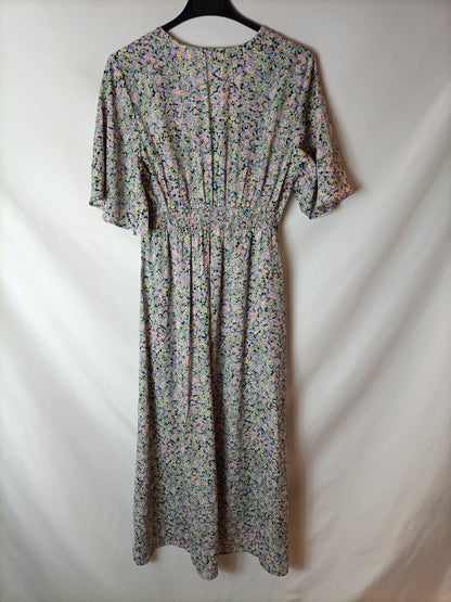 HAMAIKA. Vestido midi flores T.s