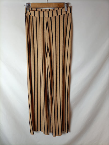 ZARA. Striped beige trousers Tm