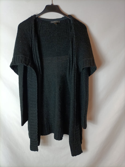 MANGO. Black knitted cardigan Tm