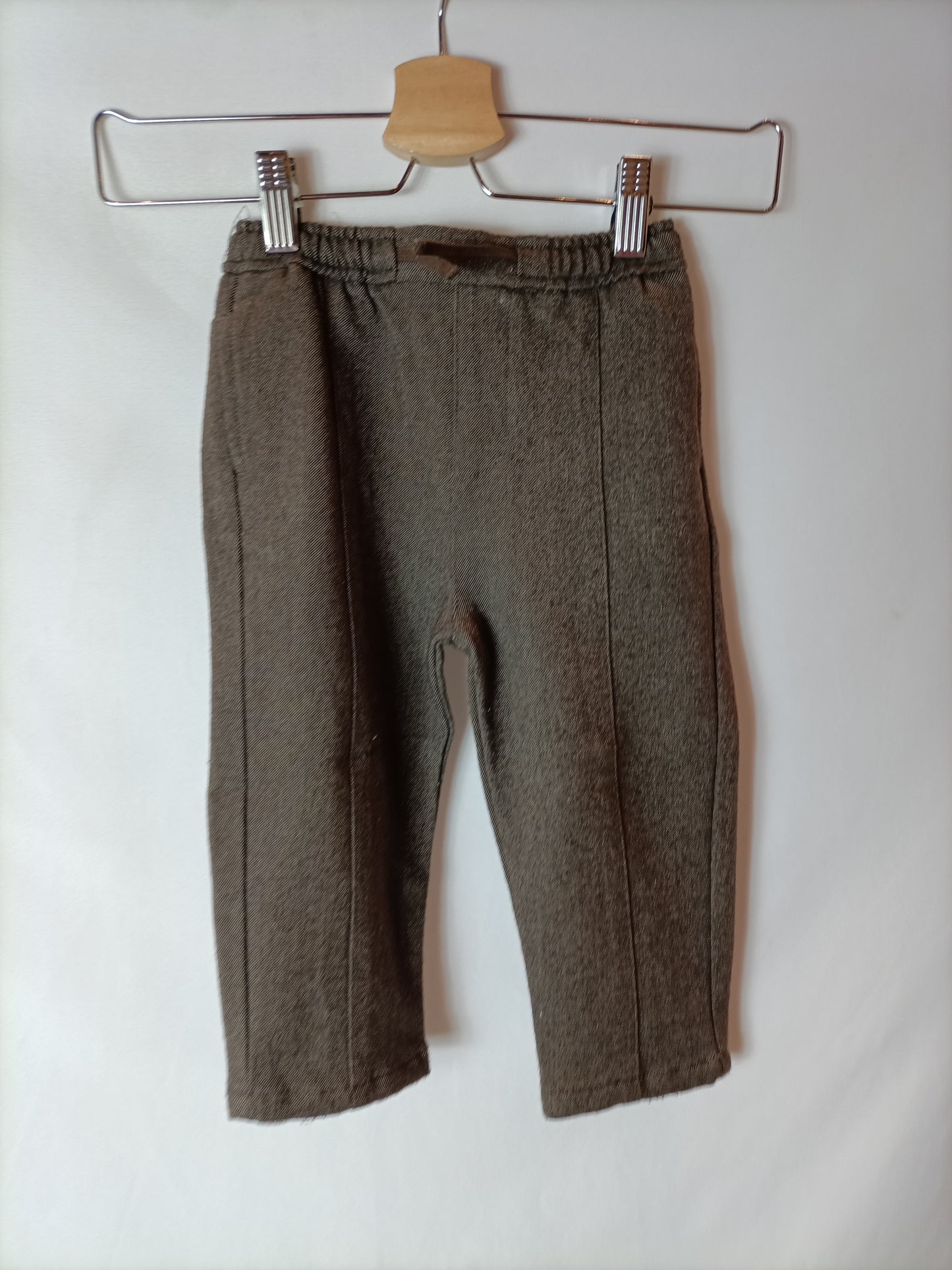 ZARA. Brown textured trousers. Size 18-24 m