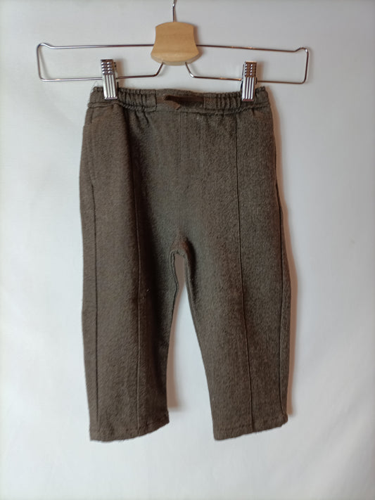 ZARA. Brown textured trousers. Size 18-24 m
