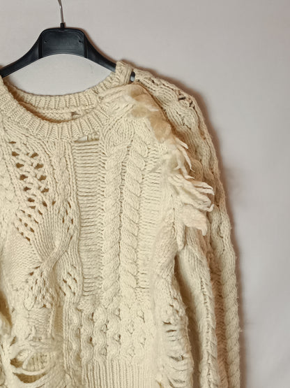 ZADIG&amp;VOLTAIRE. Beige wool sweater T.xs