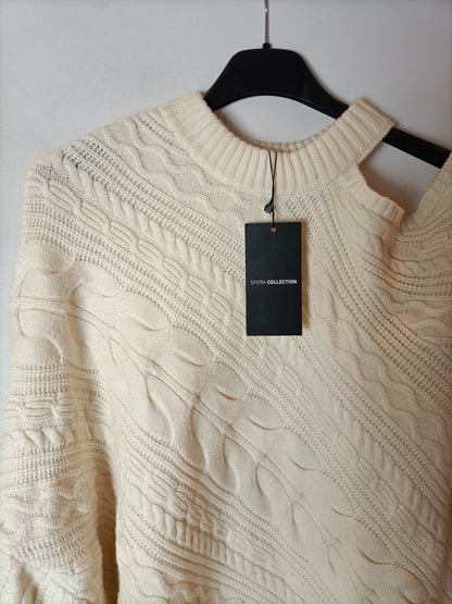 SFERA. Jersey beige hombro T.l