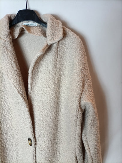 HASHTAG CLOTHES. Abrigo borrego beige T.s