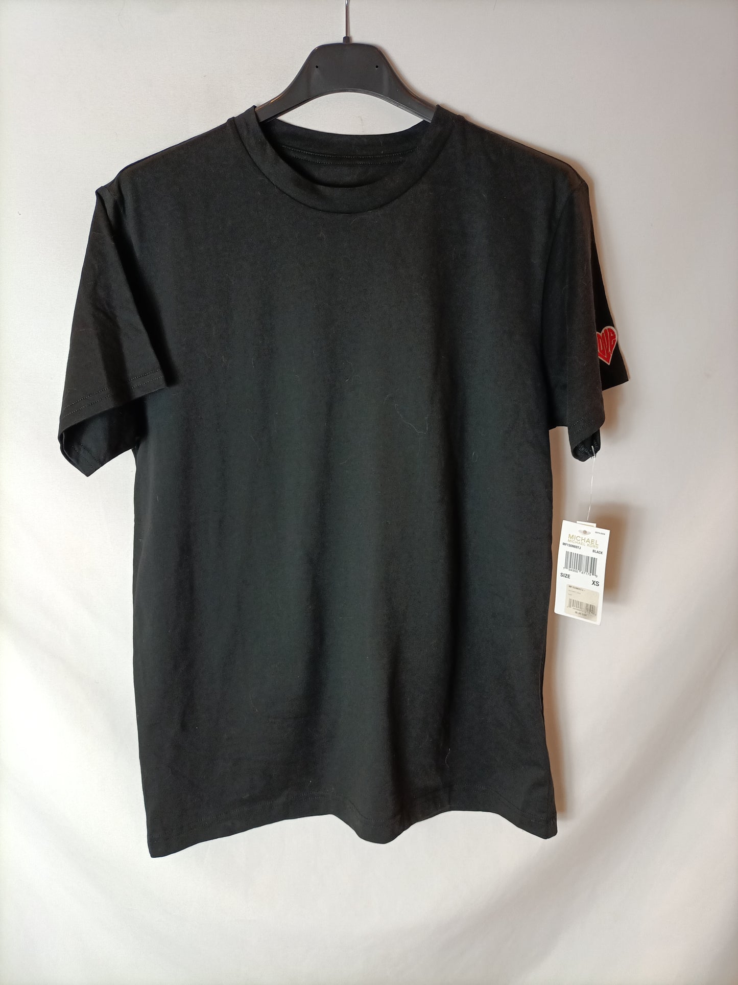 MICHAEL KORS. Camiseta negra letras T.xs