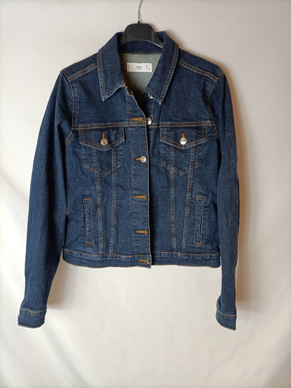 MANGO. Dark denim jacket Tm