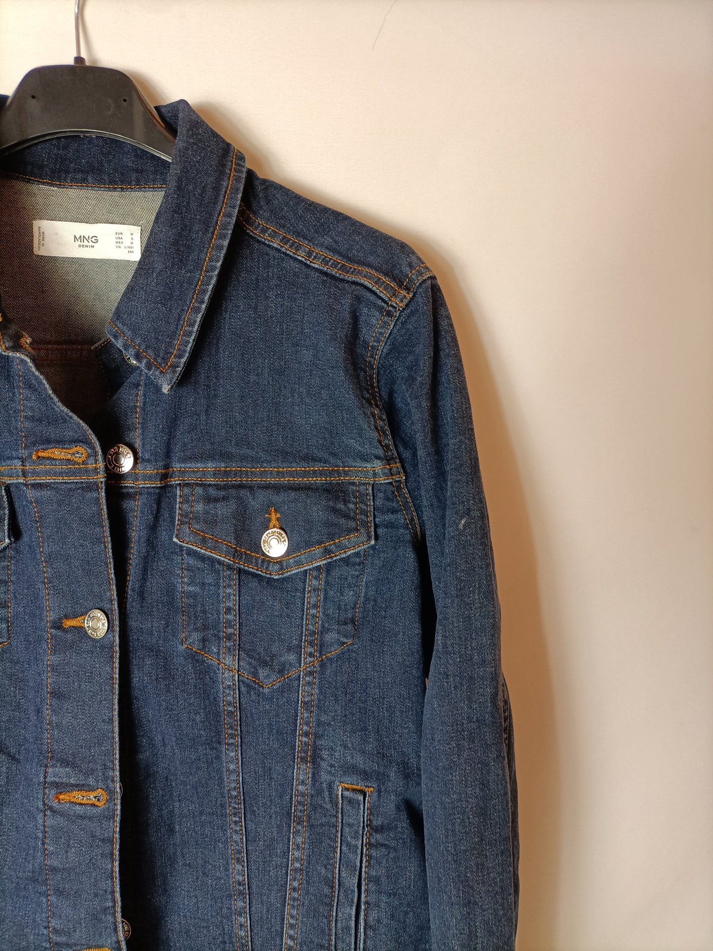 MANGO. Dark denim jacket Tm
