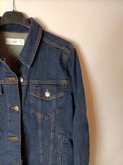 MANGO. Dark denim jacket Tm