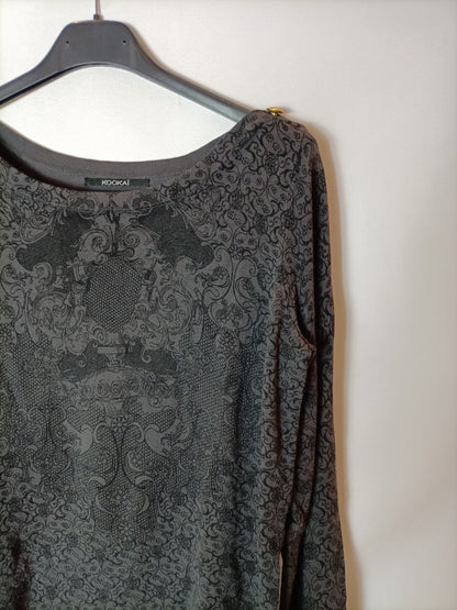 KOOKAI. Jersey gris estampado T.0(xs)