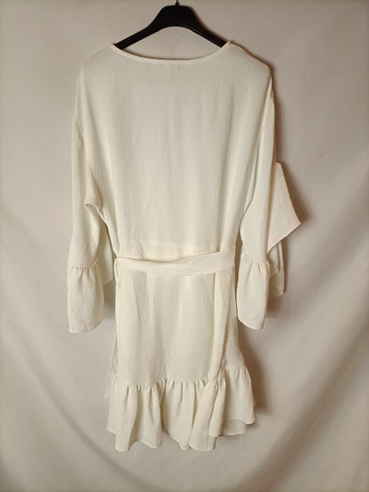 MAJE.Vestido corto blanco T.1 (S)