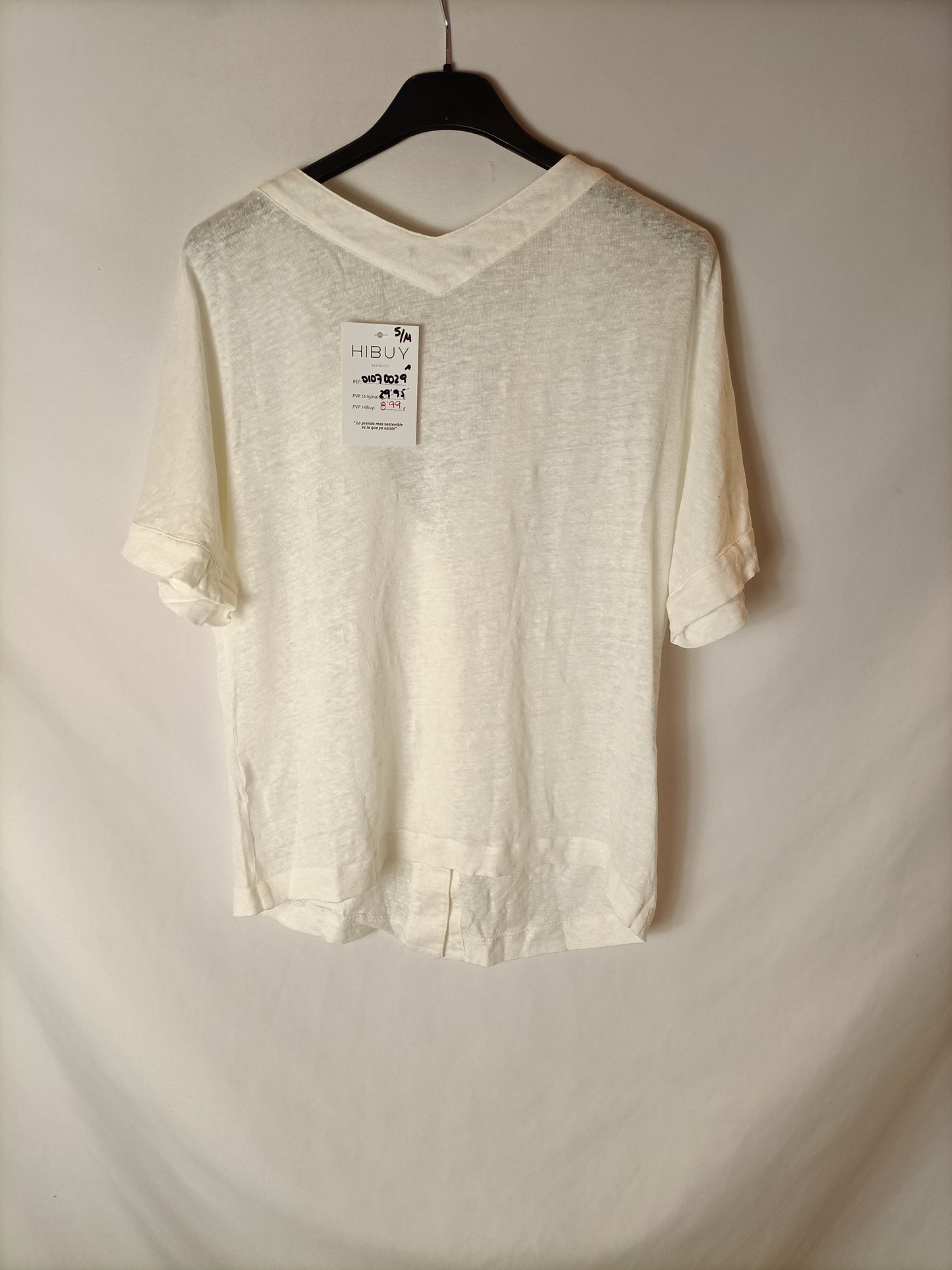 OTHERS.White buttoned top YOUR (S/M)