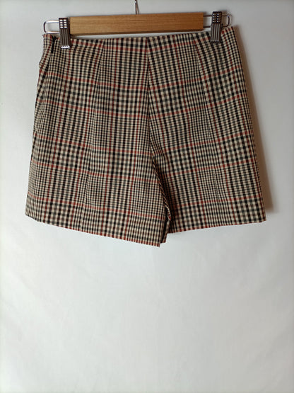 MANGO Falda pantalón cuadros. T.34