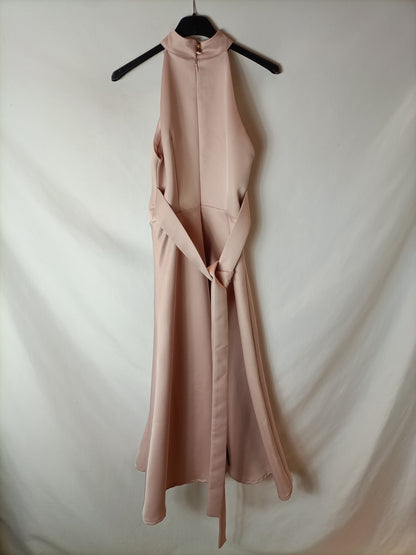 D-PLAY. Pink midi dress, size 36