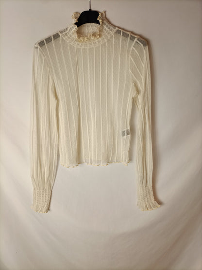 DAZY. Beige plumeti top Tm