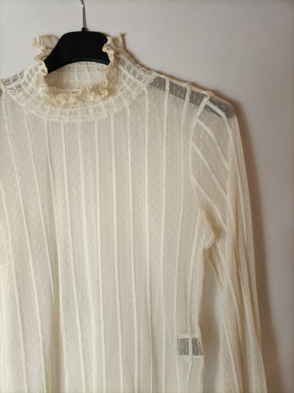 DAZY. Beige plumeti top Tm