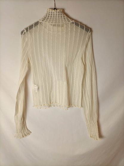 DAZY. Beige plumeti top Tm